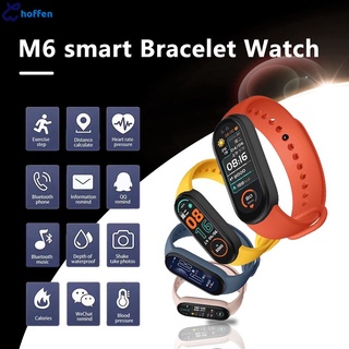 Xiaomi m6 SmartWatch 2021 versión Global actualizada versión impermeable pk mi band 6 Smart watch inteligente SmartWatch Bluetooth Monitor Cardíaco Smart watch Bluetooth 4.2 Monitor Smartband Pressão HOFFEN
