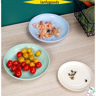 💮Lanfy💮 Plato de plástico para el hogar, platos de cena, vajilla, fruta nórdica, merienda, hueso, bandeja de verduras, Multicolor