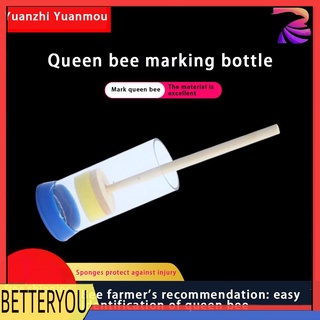 Abeja reina marca jaula marcador botella de plástico para apicultor herramientas (8)