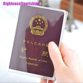 Righteousflourishing transparente transparente pasaporte cubierta titular caso organizador tarjeta de identificación Protector de viaje