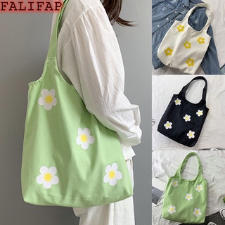 Falifap estilo japonés y coreano impresión INS Hyuna flor de lona chaleco bolsa