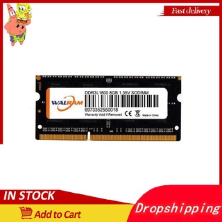 DDR3L 8GB 1600mhz Pc3L-12800 204pin portátil módulo de memoria negro módulo de memoria