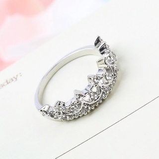 [8/19] anillo de dedo de corona con diamantes de imitación de cristal para mujer/nueva moda