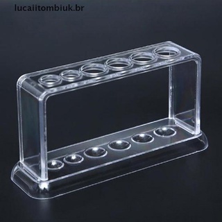 [luiukhot] Tubo De ensayo De Plástico Transparente con 6 agujeros Para laboratorio De prueba