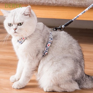 derek estilo japonés gato conduce ajustable mascotas suministros collares de gato collar caminar gatito accesorios al aire libre interior arnés de casa correa