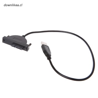 dow usb 2.0 a mini sataii 7+6 pines cable adaptador para laptop cd/dvd rom unidad óptica