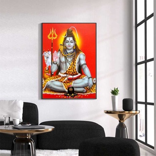 Shiva Lord póster pintura hindú dioses arte de pared lienzo hinduismo imágenes de pared para sala de estar decoración del hogar pósters y impresiones