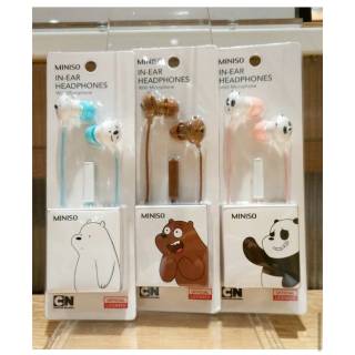 Miniso auriculares (WE BARE BEARS)