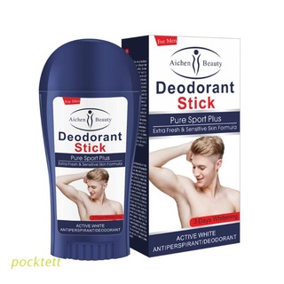 pockt 50ml antitranspirante palo desodorante palo fragancia axilas eliminación de olor corporal removedor para hombres