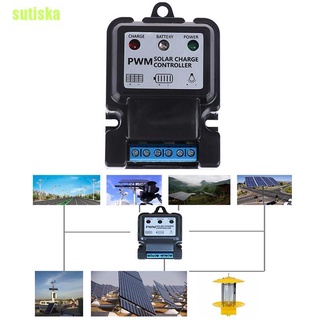 sutiska 1pc 6v 12v 10a auto panel solar controlador de carga cargador de batería regulador pwm hgdd