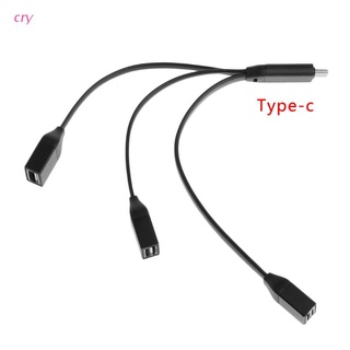 cry usb 3.1 tipo c macho a 3 usb 3.0 2.0 hembra conector hub divisor cable adaptador