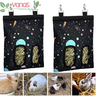VANAS Bunny Accessories Hay Feeder Oxford Rabbit Hanging Pouch Guinea Pig Small Animals Pet Supplies Storage Bags Feeding Dispenser/Multicolor