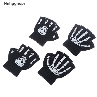 [nnhgghopr] guantes de esqueleto fluorescentes frescos para niños, guantes de calavera, venta caliente