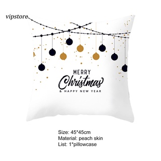 [Vip] Funda de almohada de 16 estilos para casa, jardín, silla de navidad, decoración de navidad, cremallera oculta para navidad (4)