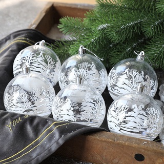 decoración de árbol de navidad transparente blanco bola de nieve colgante decoración de navidad decoraciones de navidad para árbol de navidad colgante adornos de navidad ideas de regalo de navidad