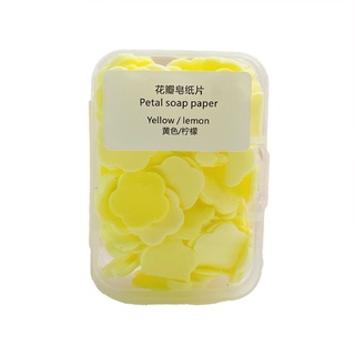 overcharming 100 unids/caja de papel de jabón ecológico fragante almidón de maíz eficaz agradable a la piel jabón rebanada para lavar (8)