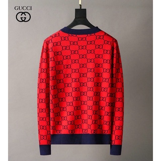 #2021 NEW# GUCCI men couples autumn winter V-neck Sweater knitwear GUCCI men women high quality blue red tie-dye knitting cardigan (4)