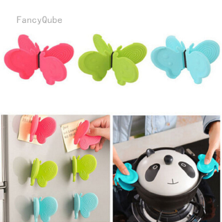 Fancyqube conveniente mariposa en forma de silicona Anti-quemaduras dispositivos de cocina portátil herramienta