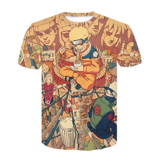 Anime Naruto impreso 3D camiseta hombres/mujeres Streetwear camisetas Namikaze Minato Casual camiseta O-cuello harajuku camisa Top camisetas