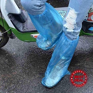 1 Par De Fundas Desechables Impermeables Gruesas De Plástico Para Zapatos De Lluvia Antideslizantes R7F1
