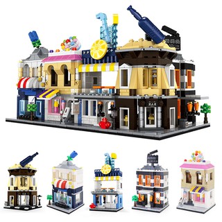 street view mini street view luxury shop 5 set compatible con lego bricks