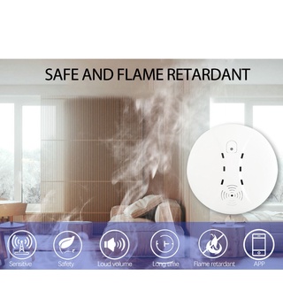 Detector de humo inalámbrico de alarma de humo de graffiti con wifi para incendios en el hogar detector de humo de redes tuya GETRICH (6)