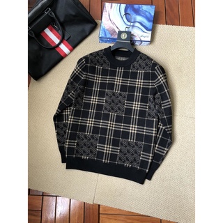 Original 2021 Latest Burberry Men's Long Sleeve Black Sweater Size: M-3XL 008753