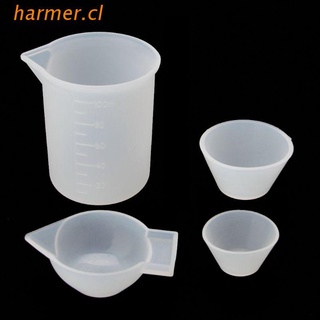 har3 4 tazas de silicona para mezclar tazas medidoras 100 ml 10 ml diy resina joyería kit de herramientas (1)