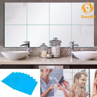 32 pzs calcomanías de pared para azulejos de espejo/Stickers cuadrados autoadhesivos para habitación Sexylife (1)