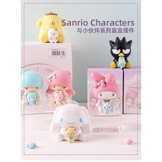 Nuevo producto MINISO producto famoso serie Sanrio y sus amigos caja ciega adornos canela perro Melody mano oficina (6)