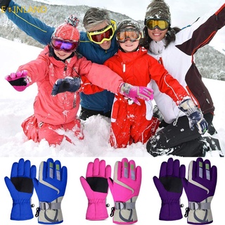 Ebinland esquí montañismo espesar caliente invierno debe antideslizante niños guantes de esquí de manga larga manopla/Multicolor