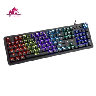 limeide l6000 teclado mecánico luminoso con cable teclado plug and play rgb impermeable teclados para juegos para oficina negro