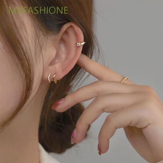 Mxfashione aretes de Clip para mujer/pendientes pequeños con hebilla de oreja/aretes de moda/flor de diamante
