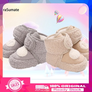 [Nuevo] otoño invierno bebé niña niño espesar caliente antideslizante zapatos de suela suave botas (1)