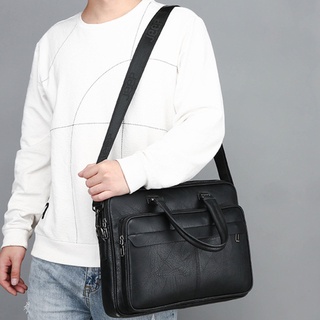 los hombres de negocios tote retro maletín de hombro bolsa de mensajero bolsa de ordenador portátil bolso bolso bolso para los hombres (1)