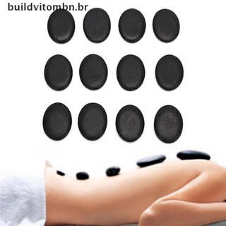 [new] 12 pzs piedras De masaje 3x4cm De Lava Natural Para masaje De energía Natural/juego De masaje Para Spa (Builditombn) (6)