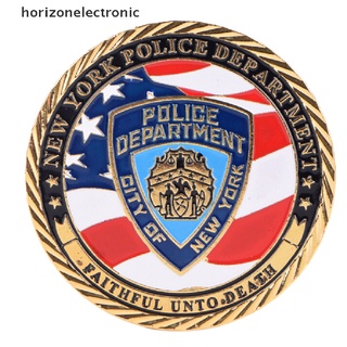 [horizonelectronic] Departamento de policía de nueva York chapado en oro desafío conmemorativo colección de monedas caliente