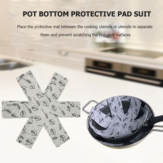 ❉COD❉ 3pcs Felt Pot Pan Protectors for Cookware Divider Pads Separator Placemat