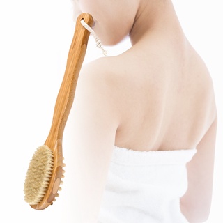 ankaina cepillo de limpieza corporal de doble cara linfática masaje jabalí cerdas de mano de madera cepillo de limpieza corporal para belleza