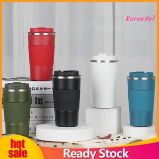 <XAVEXBXL> 380ml Coffee Tumbler Eco-friendly Leak-proof Stainless Steel Insulated Coffee Cup with Lid for Travel