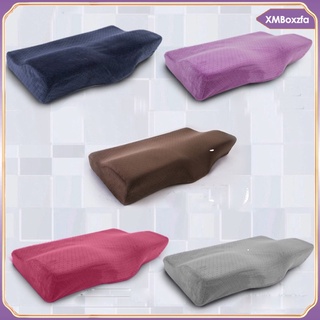 almohada de cuello suave transpirable, soporte de cojín para cama, con funda de terciopelo
