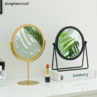 [xinghercool] 1 pieza de decoración para el hogar, redondo, espejo de maquillaje, mesa de pie, espejo cosmético, tocador
