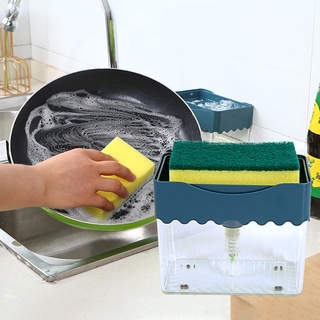 inyingu.cl jabón de cocina lavar platos detergente prensa dispensador de esponja almohadilla de limpieza contenedor