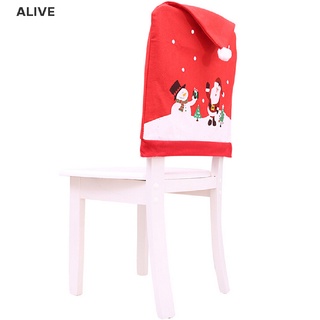 alive navidad decoración silla cubiertas asiento de comedor santa claus decoración del hogar fiesta tela (5)