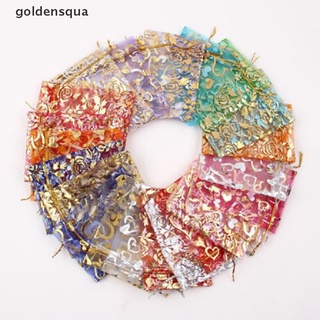 [goldensqua] 100 PCS Organza Jewelry Candy Gift Pouch Bags Wedding Party Xmas Favors Decor .