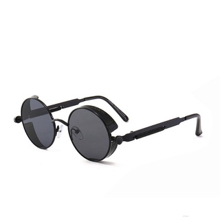 Steampunk gafas de sol redondas de moda europea y americana Retro gafas de sol de tendencia para hombres y mujeres
