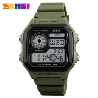 SKMEI 1299 Reloj Digital Luminoso Impermeable PU Correa Pantalla Para Hombre infinitedeals.cl