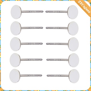 40pcs 925 Sterling Silver Ear Stud Pin Earrings Posts Flat Pad DIY Craft (8)