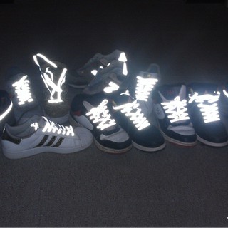 1 Par De 120 Cm Plana Reflectante Corredor Zapato Cordones De Seguridad Luminoso Brillante Unisex Para Deporte Baloncesto Zapatos De Lona