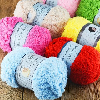 1 rollo acogedor de algodón de los niños tejer caliente cachemira ganchillo bufanda de lana suave bebé hilo de tejer